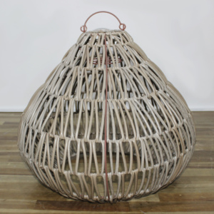 Lámpara de Techo Ecológica Hecha a Mano con Jacinto de Agua y Hierba Marina, Pantalla de Luz Tejida Resistente para Decoración del Hogar, Artex Dong Thap Vietnam - Product Image 6