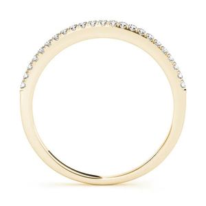 Anillo de Boda de Media Eternidad con Moissanita de Corte Redondo, Plata de Ley 925, Apilable, Anillo de Promesa de Aniversario Nupcial, Regalo para Ella - Product Image 3