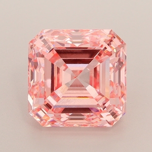 เพชรเพาะเลี้ยง CVD HPHT สีชมพูสดใส น้ำหนัก 3.00 กะรัต ความสะอาดระดับ VVS2 รูปทรง Asscher เพชรเม็ดเดี่ยวสำหรับทำเครื่องประดับ IGI - Product Image 1