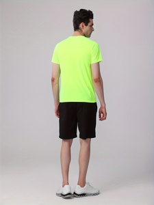 Soft Cotton <b>Polyester</b> Blend Vintage Crew Neck Knitted <b>T</b> <b>Shirt</b> Short Sleeve Regular Fit Everyday Casual Tee for Men Wholesale - Product Image 3