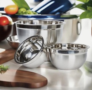 Ensemble de bols en acier inoxydable en gros, plusieurs tailles assorties, multi-usages pour mélanger, servir, ranger, vaisselle de cuisine à bas prix - Product Image 3