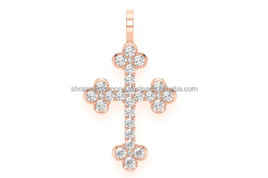 Trending Custom 10K <b>Solid</b> <b>Gold</b> Lab Grown Diamond Iced Jesus Cross <b>Pendant</b> <b>Gold</b> Hip Hop Bling Christian Fine Jewelry Gift charm - Product Image 4