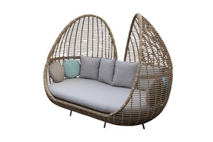 Juego de Muebles de Exterior Modernos Más Vendidos en 2025, Tumbona de Jardín con Marco de Aluminio y Mimbre, Tumbona para Hoteles y Villas - Product Image 3