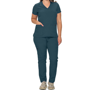 Top Selling Stitch Drape Washable Spandex Medical Poplin Seamless Fusing Scrubs Uniform <b>Sets</b> for <b>Doctors</b> Unisex Hospital Use OEM - Product Image 4