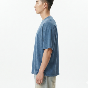 Camiseta Oversize para Hombre OEM, 250 gsm, Hombros Caídos, Algodón Pesado de Lujo, Estilo Urbano, Corte Holgado, Camisetas Personalizadas - Product Image 6