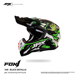 El casco JPX Fox1 Motif X 49 Supermoto Cross ofrece una protección superior y un estilo audaz para la mejor experiencia de motocross. - Product Image 1