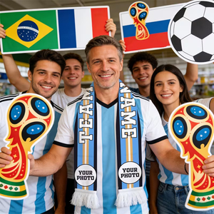 Écharpe de club de football unisexe, chaude pour l'hiver, 100% acrylique, tricotée, légère, écologique, pour supporters de football - Product Image 6