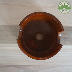 Venta directa de fábrica, posavasos de madera de acacia antiescaldado con aislamiento térmico grueso personalizado, tazas de té, diseño de forma redondeada para uso en la Mesa - Product Image 3