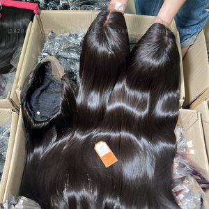 Pelucas de Cabello Humano Liso Sedoso con Efecto Espejo, Extensiones de Cabello Virgen con Doble Trama y Cutícula Intacta, Encaje Frontal HD, 100% Cabello Natural Vietnamita - Product Image 6