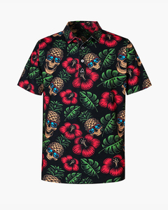 Polo à manches courtes personnalisé pour homme, séchage rapide, jersey d'été avec protection solaire, impression numérique 3D, grande taille, motif uni - Product Image 5