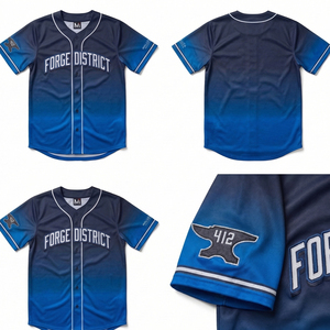 Camiseta de béisbol urbana con degradado, ropa deportiva transpirable, uniforme de equipo personalizado, premium MALUZA INDUSTRIES - Product Image 6