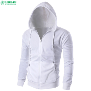 Sudadera con capucha y cremallera completa frontal con logo personalizado, 100% algodón, transpirable, de secado rápido, para invierno, corte regular - Product Image 1
