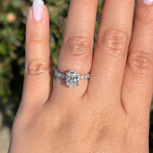 One Stone Oval Cut Lab-Grown Diamond Engagement Wedding <b>Ring</b> 1.90Carat Yellow Gold 14k Party Gift Jewelry - Product Image 1