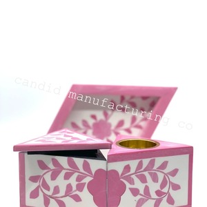 Quemador de Incienso de Madera con Incrustaciones de Hueso Hecho a Mano, Difusor de Resina para Aromaterapia, Soporte con Incrustaciones Florales, Bandeja para Incienso, Decoración del Hogar - Product Image 4
