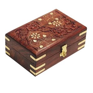 UNIVERSAL OVERSEAS Wooden Jewelry <b>Box</b> Small Antique Storage <b>Box</b> Organizer Container Cases Keepsake Chest <b>Trinket</b> <b>Box</b> Custom - Product Image 1