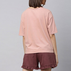Pink <b>Cat</b> Print Short Sleeve <b>T</b>-Shirt Crew Neck Loose Fit Casual Women's Top 100% Cotton Spring Summer Wear - Product Image 5