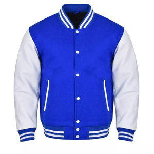 Chaqueta Varsity Negra y Gris para Hombre, Forrada de Felpa, Cuello Camisero, Corte Regular, Informal, para Otoño, Material de Poliéster y Algodón - Product Image 4