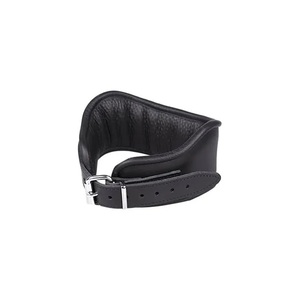 Leather Locking Posture <b>Collar</b> <b>BDSM</b> Leather <b>Collars</b> - Product Image 2