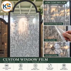 PVC Material Frosted <b>Film</b> Self-adhesive UV Printed Waterproof <b>Glass</b>/<b>Window</b> Decal Sticker for Entrance Branding OEM ODM Wholesale - Product Image 3