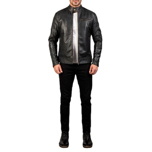 Hot Selling Unique Zipper Design <b>Men's</b> High Quality Leather Jacket Customized Pocket Decoration Winter Most jacket for <b>men</b> - Product Image 4