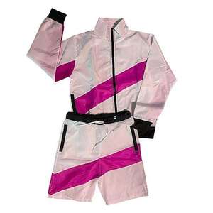 Conjunto de Dos Piezas para Hombre, Chaqueta y Pantalones Cortos Personalizados, Traje Deportivo Reflectante con Cierre, Conjunto de Chaqueta y Pantalones Cortos de Nailon - Product Image 3