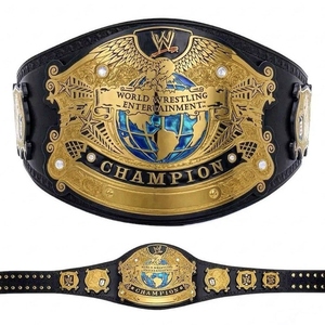 Cinturón de Campeonato de Piel Sintética con Placas Metálicas Decorativas para Eventos de Lucha Libre, Torneos de Artes Marciales y Ceremonias de Premiación - Product Image 4
