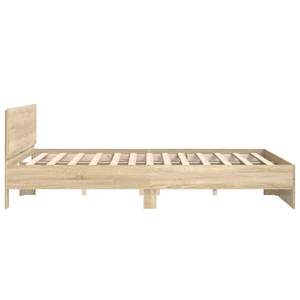 Cadre de lit en bois d'ingénierie Sonoma 75,98 x 79,92 po – Lits en bois élégants - Product Image 6