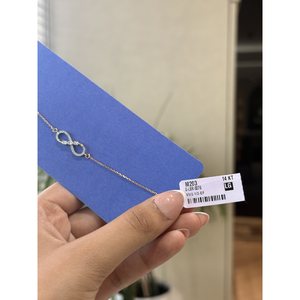 Luxury <b>Infinity</b> Lab Grown Diamond Pave Station <b>Bracelet</b> 0.29CT VVS VS EF Solid Gold Anniversary Jewelry Gift For Her - Product Image 2
