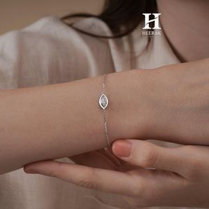 Wholesale 14K White Gold Marquise Lab Grown Diamond Bracelet IGI Certified D VVS Minimalist Bezel <b>Set</b> Eye Shape Floral Chain - Product Image 2