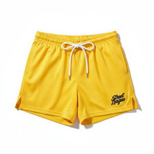 Shorts Vibrantes de Color Amarillo Intenso Pantalones Cortos Casuales para Hombre de Lona Transpirable de Alta Calidad, de Secado Rápido y con Máximo Flujo de Aire - Product Image 1