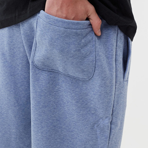 Cotton Men <b>Elastic</b> and Drawstring Waist Shorts Plain Sweat Fleece Shorts for Men Pants Gym Wear Men Shorts - Product Image 5