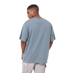 Stock de t-shirts surdimensionnés personnalisés à épaules tombantes de qualité supérieure pour hommes, épais 100% coton de bambou biologique peigné, t-shirts vierges en vrac avec logo - Product Image 3