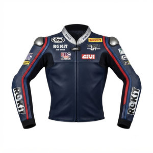 Men’s Cowhide Leather <b>Racing</b> <b>Jacket</b>/Chaqueta MotoCP Style CE Level 2 Armor Motorcycle Track Riding Protective Gear CE - Product Image 1