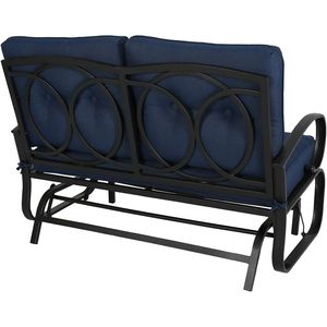 Banc de patio extérieur pour 2 personnes causeuse avec coussins balançoire à bascule pour le confort pour les divertissements en plein air - Product Image 4