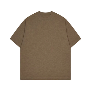 T-shirt pour homme 100% coton, col rond, uni, manches courtes, coupe classique, 310 g/m², t-shirt décontracté en tricot uni - Product Image 3