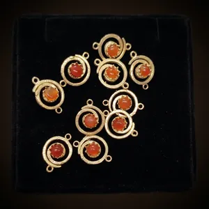 Carnelian Gemstone Brass <b>Charms</b> for <b>Jewelry</b> Making Wholesale - Product Image 4