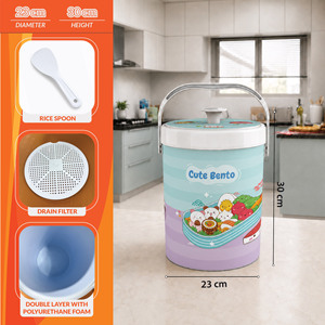 Seau à glace en plastique de qualité alimentaire Nandos Premium 10L, vert, durable, surface anti-rayures, double couche thermique, écologique - Product Image 3