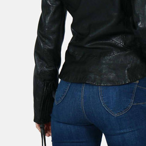 Handmade Custom Cropped Leather Jacket for Women Belted Waist Zip Design Made In Best Material Women Fashion Leather Jackets - Product Image 6