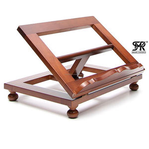 Support de lecture réglable et pliable en bois éco-responsable fait main, robuste, pour Coran, Bible, livre de cuisine, ordinateur portable et bureau - Product Image 1