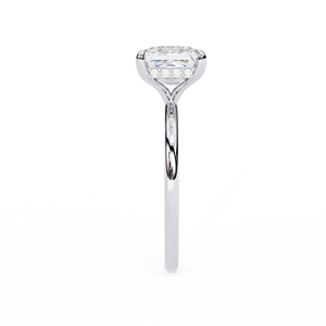 Anillo de Compromiso de Oro con Diamante Corte Esmeralda para Mujer, Clásico, Certificado IGI, Piedra Natural, Chapado en Oro de 18 Quilates - Product Image 2