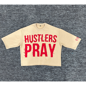 เสื้อยืดโอเวอร์ไซส์ทรงหลวม แขนเสื้อแบบดรอปโชว์เดอร์ ผ้าฝ้าย 100% สำหรับผู้ชาย สไตล์สตรีทแวร์ ผ้าถักเนื้อแน่น ปรับแต่งได้ แห้งเร็ว - Product Image 6