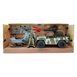 Ensemble de véhicules militaires Desert Tactical Recon avec figurines d'action réalistes et accessoires créatifs en plastique à l'échelle 1/48 pour enfants - Product Image 4