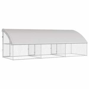 Cage pour chien en acier, ensemble de 3 pièces, 19,69 x 6,56 x 6,56 pieds, couleur argent - Product Image 6