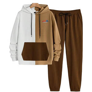 Survêtements en molleton de haute qualité, survêtements personnalisés avec logo, survêtements à capuche en coton pour hommes, ensembles en molleton pour hommes - Product Image 1