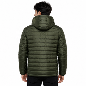 Chaqueta Acolchada Ligera con Capucha para Hombre, Ropa de Invierno Informal, Cortavientos, con Cierre, Proveedor Mayorista OEM en EE. UU. - Product Image 3
