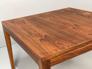 Danish Modern Square Coffee <b>Table</b> in Highly Figured Teak Wood <b>with</b> Natural Wood Finish - Product Image 3