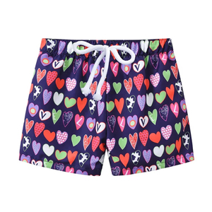 Shorts Bermuda en dentelle rayée arc-en-ciel pour hommes, taille à cordon de serrage, tissu tricoté respirant, shorts de bain décontractés, séchage rapide - Product Image 4