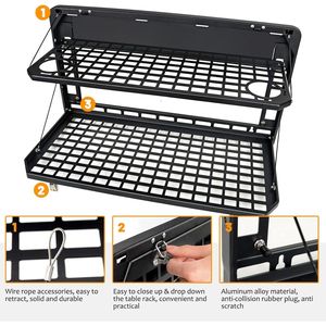 Pannello MOLLE in Lega di Alluminio Pieghevole per Ford Bronco 2021-2024, Tavolo per Portellone Posteriore, Ripiano per Stoccaggio - Product Image 2