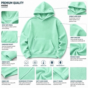 เสื้อฮู้ดดี้ผู้หญิงพรีเมียม รับผลิตแบบ OEM ODM แบรนด์ส่วนตัว ผ้าฟลีซหนานุ่ม 100% คอตตอน กันยับ ซักกรด โรงงานผู้ผลิต - Product Image 6