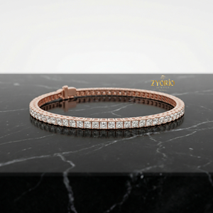 Bracelet tennis classique en or avec diamants de laboratoire, or 14K/18K, bijoux fins élégants et luxueux pour femme, style quotidien, cadeau de mariage, fête - Product Image 2